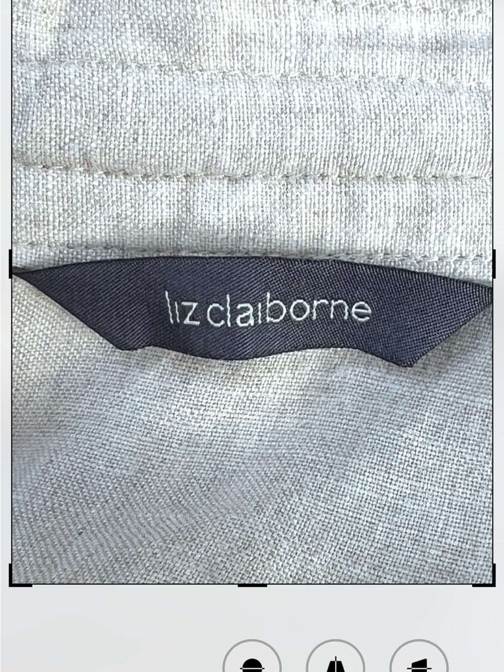 Liz Clairborne 100% Linen Maxi Ruffle skirt Size 14 Drawstring Zipper - Picture 8 of 9